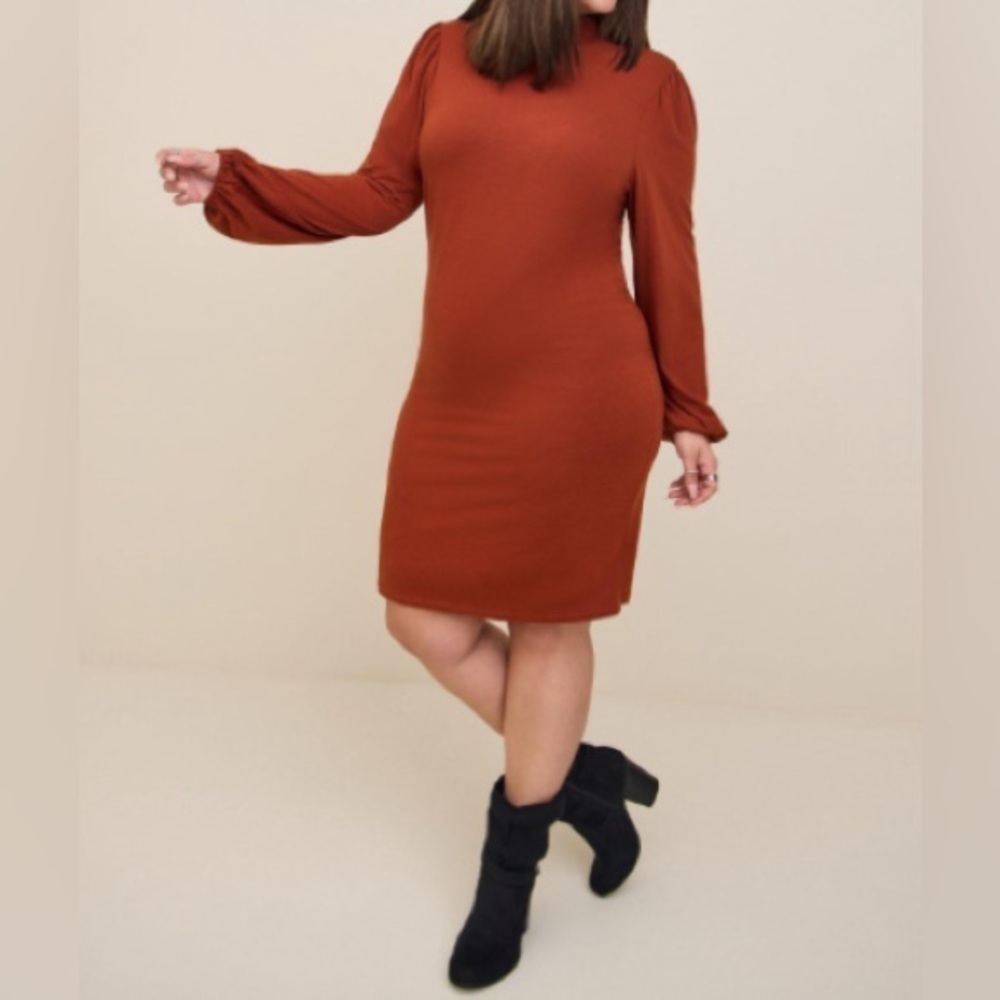 Torrid Mini Jersey Blouson Sleeve Bodycon Dress